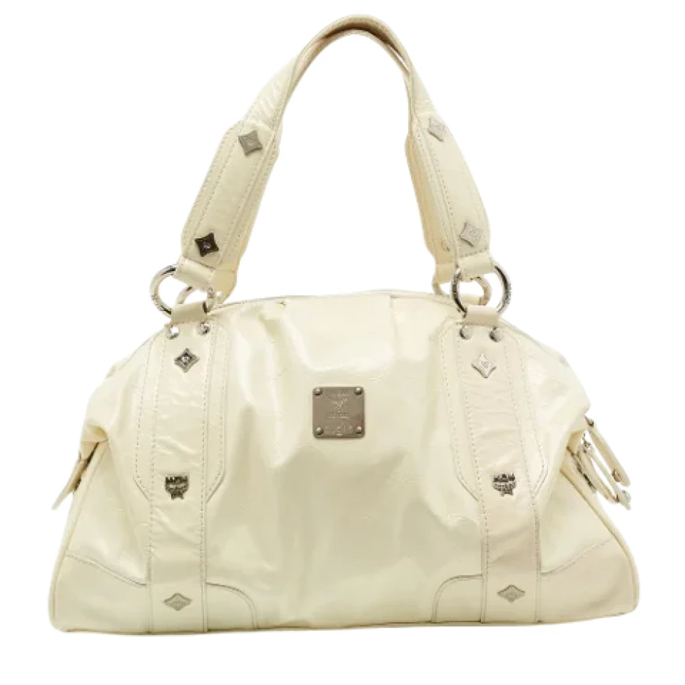 MCM Pre-owned Leather handbags Beige Dames