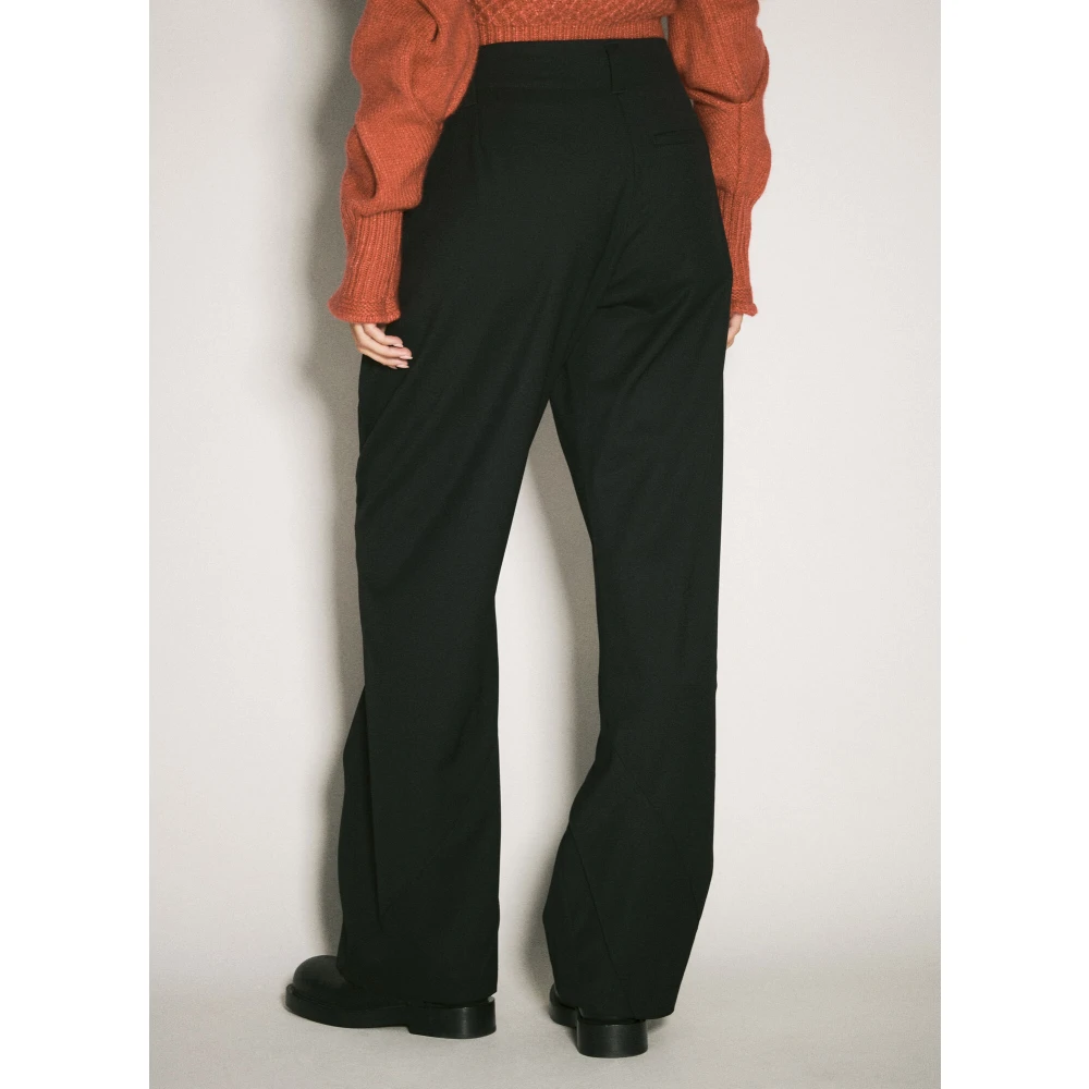 Kiko Kostadinov Op maat gemaakte wolblend broek Black Dames