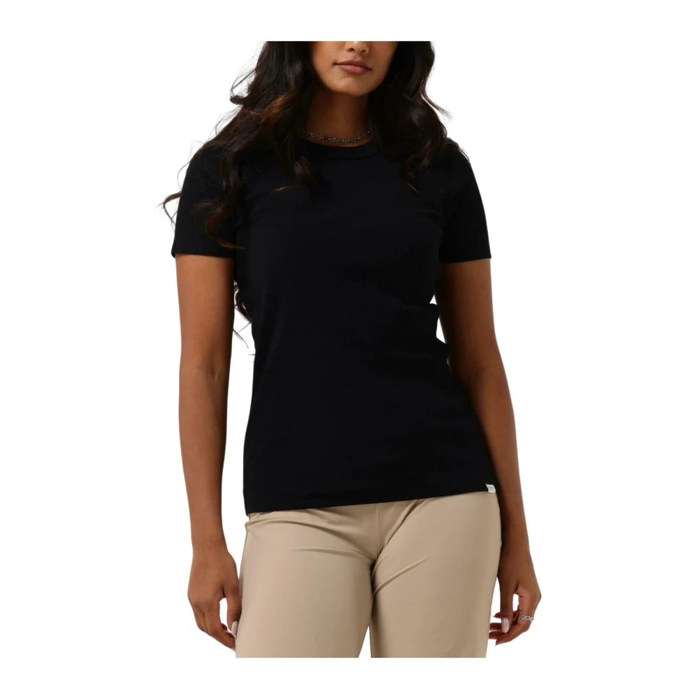 Penn&Ink N.Y Zwart Katoenen T-shirt Black Dames