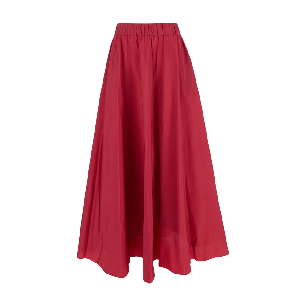 P.a.r.o.s.h. Fuchsia Ruffle Midi Rok Tech Stof Pink Dames