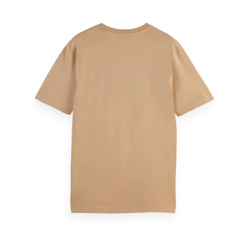 Scotch & Soda Logo T-shirt Korte Mouw Regular Fit Brown Heren