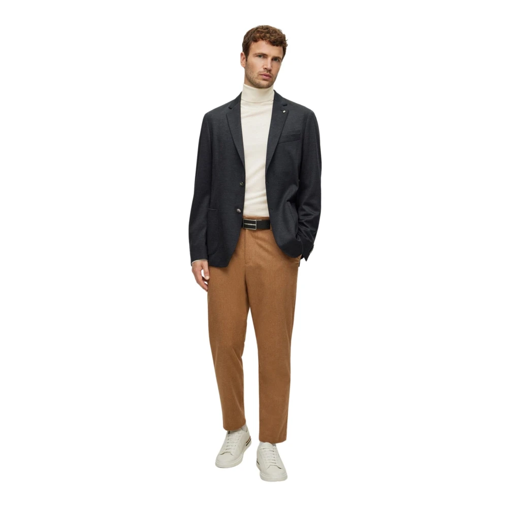 Boss Slim-Fit Rolkrags trui van zuivere wol White Heren