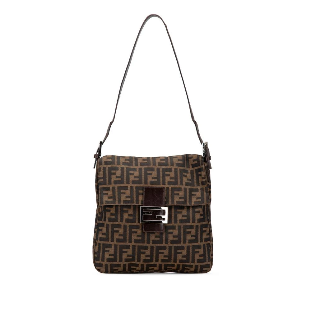 Fendi Vintage Women's Brown Pre-Owned Baguette Ff Zucca Shoulder Bag