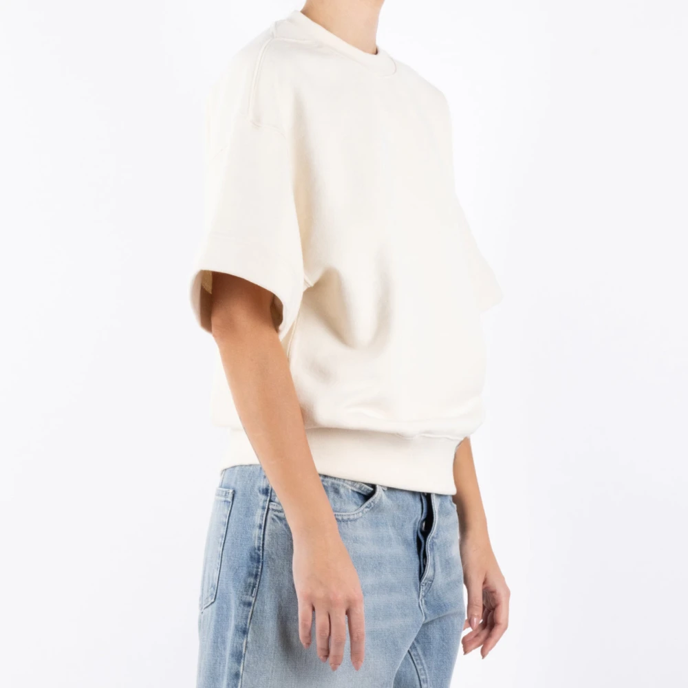 Jil Sander Ivoor Katoenen T-shirt White Dames