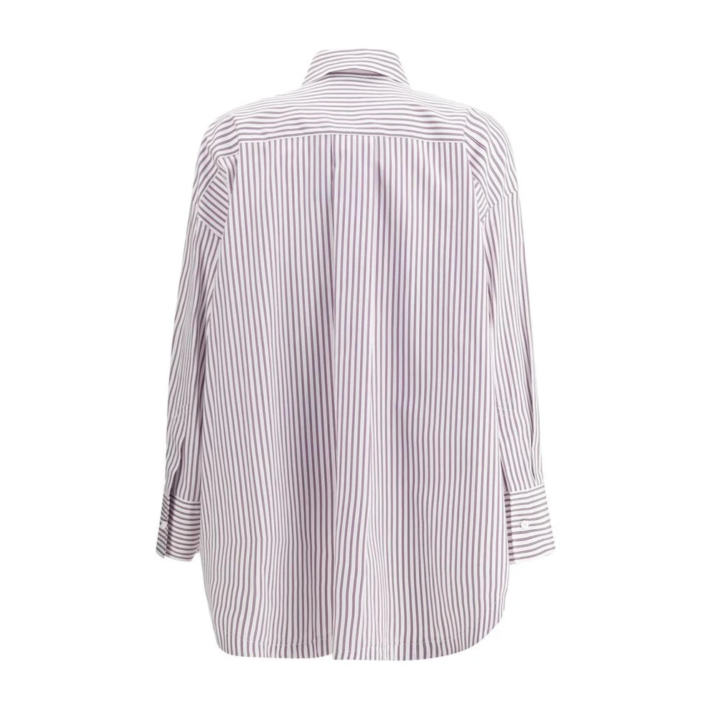 The Attico Gestreepte shirt met klokmouwen en logo Multicolor Dames