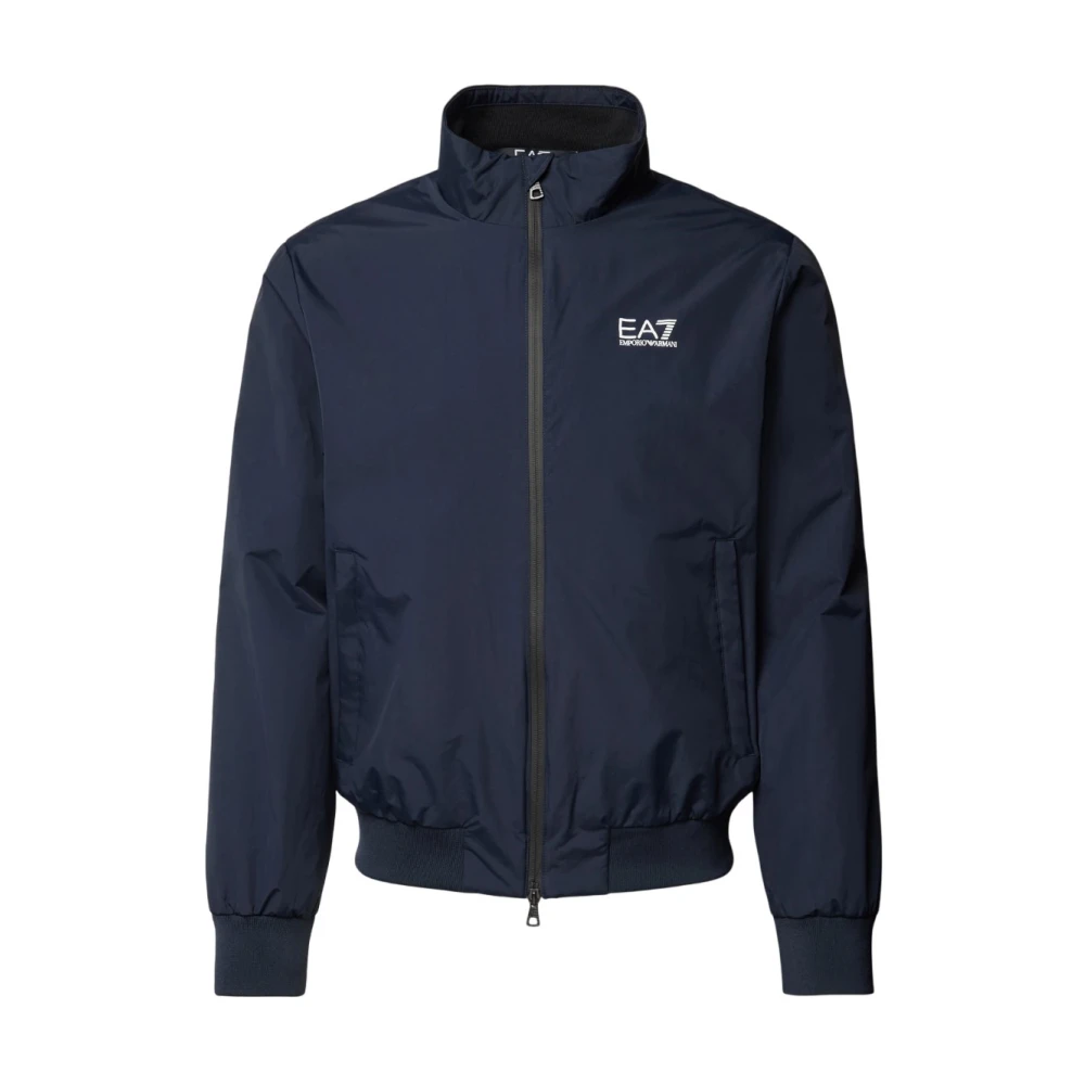 Emporio Armani Ea7 Men's Blue Light Jackets, S, Sporty Short Down Jacket