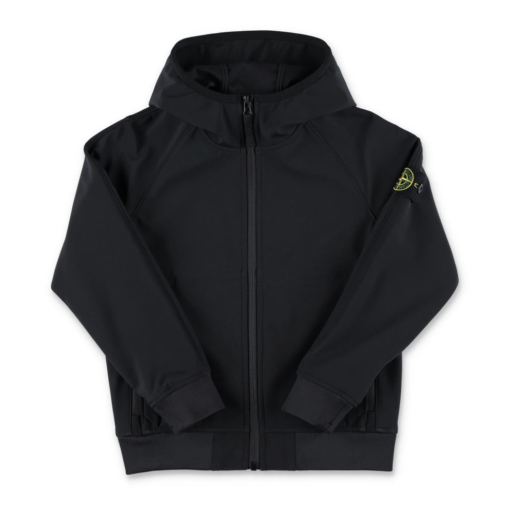 Stone Island Svart Softshell Hoodie för Pojkar Beige, Pojke