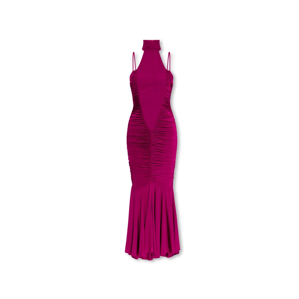 Versace Jeans Couture Jurk met ontblote schouders Purple Dames