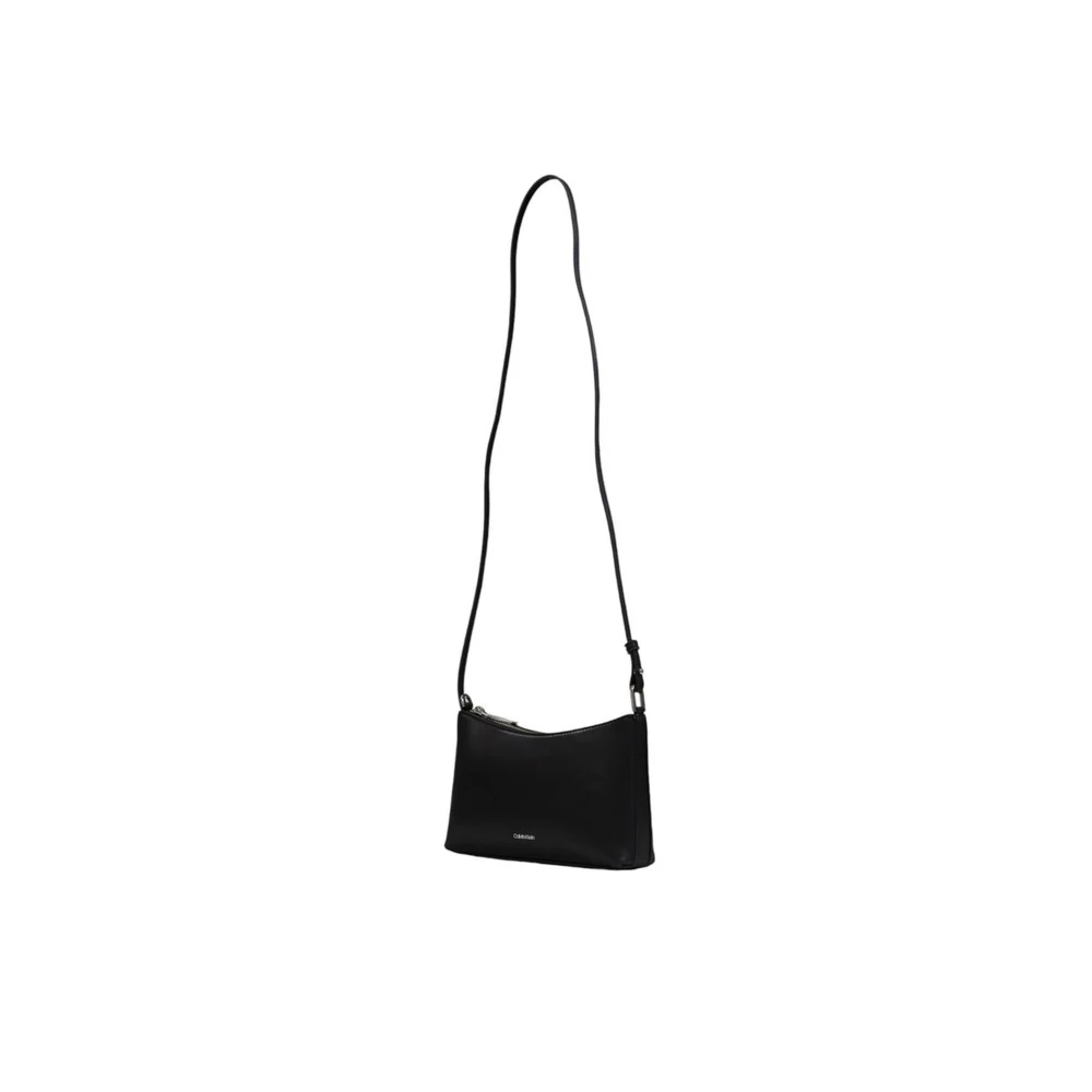 Calvin Klein Polyester handtas met polyurethaandetails Black Dames