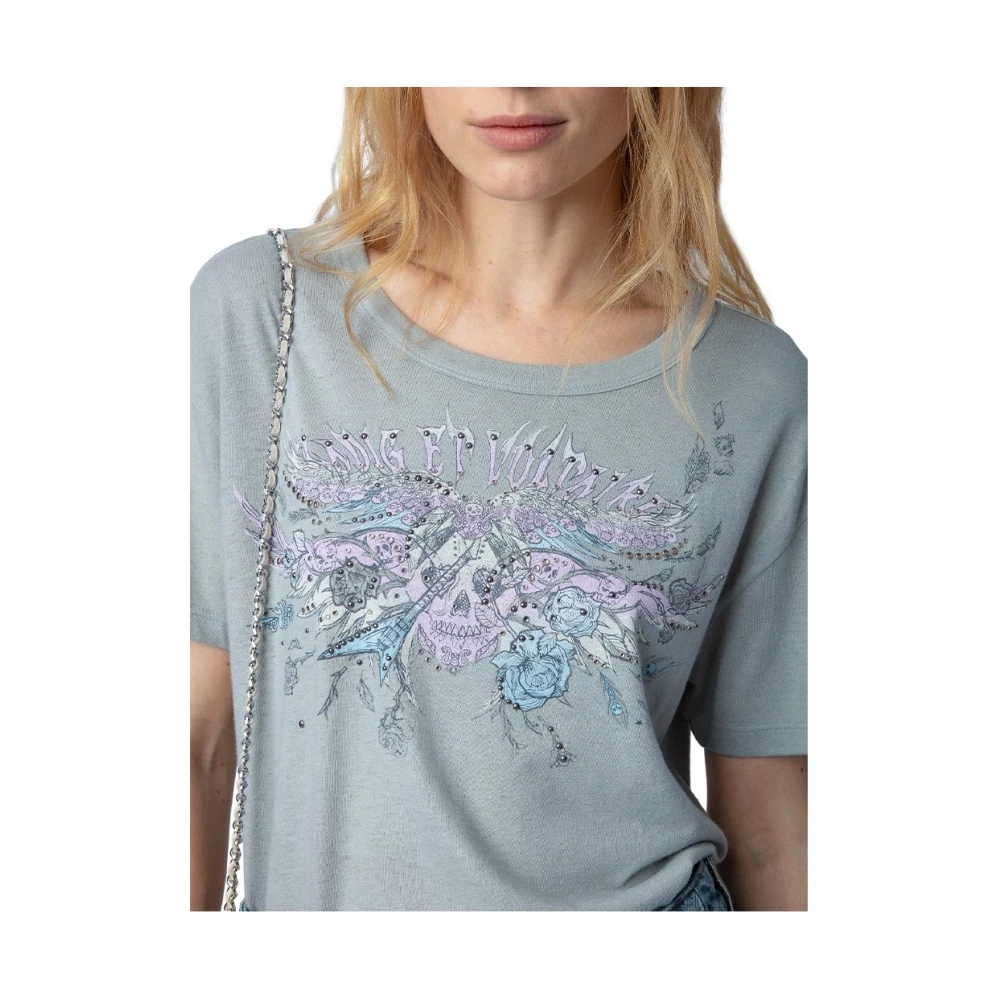 Zadig & Voltaire Stijlvol T-shirt voor mannen Blue Dames