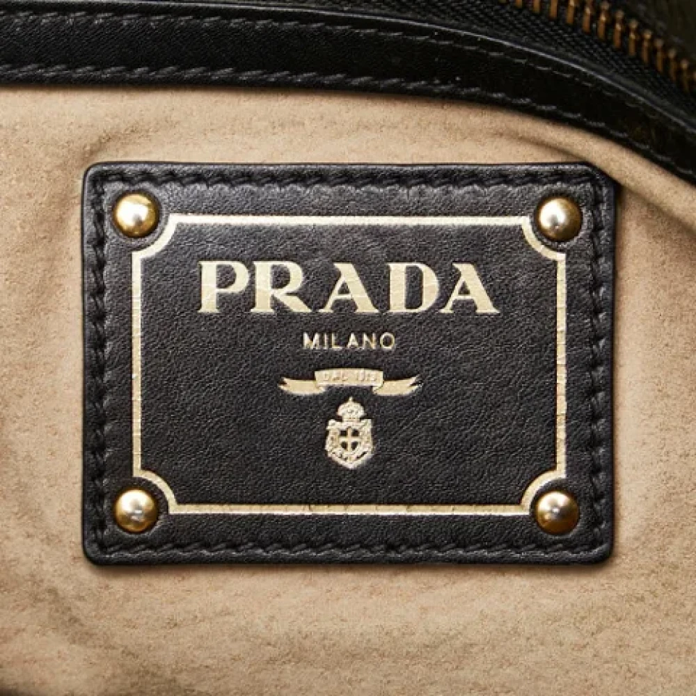 Prada Vintage Pre-owned Leather prada-bags Black Dames