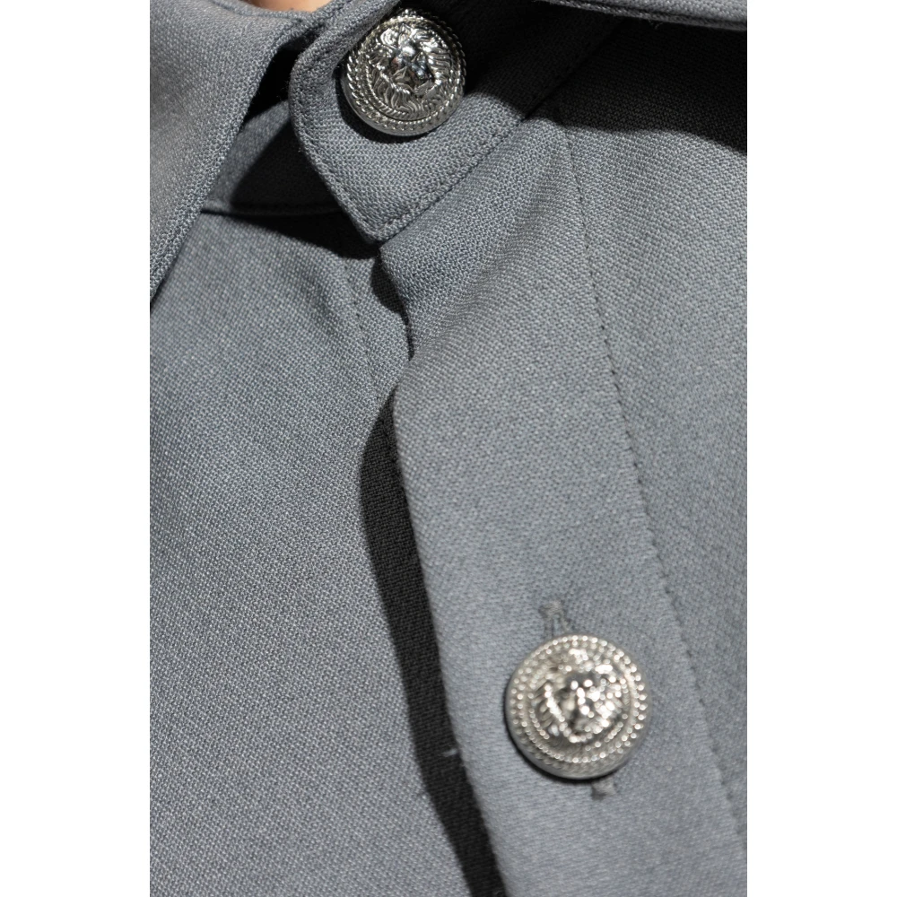 Balmain Overhemd met zak Gray Heren