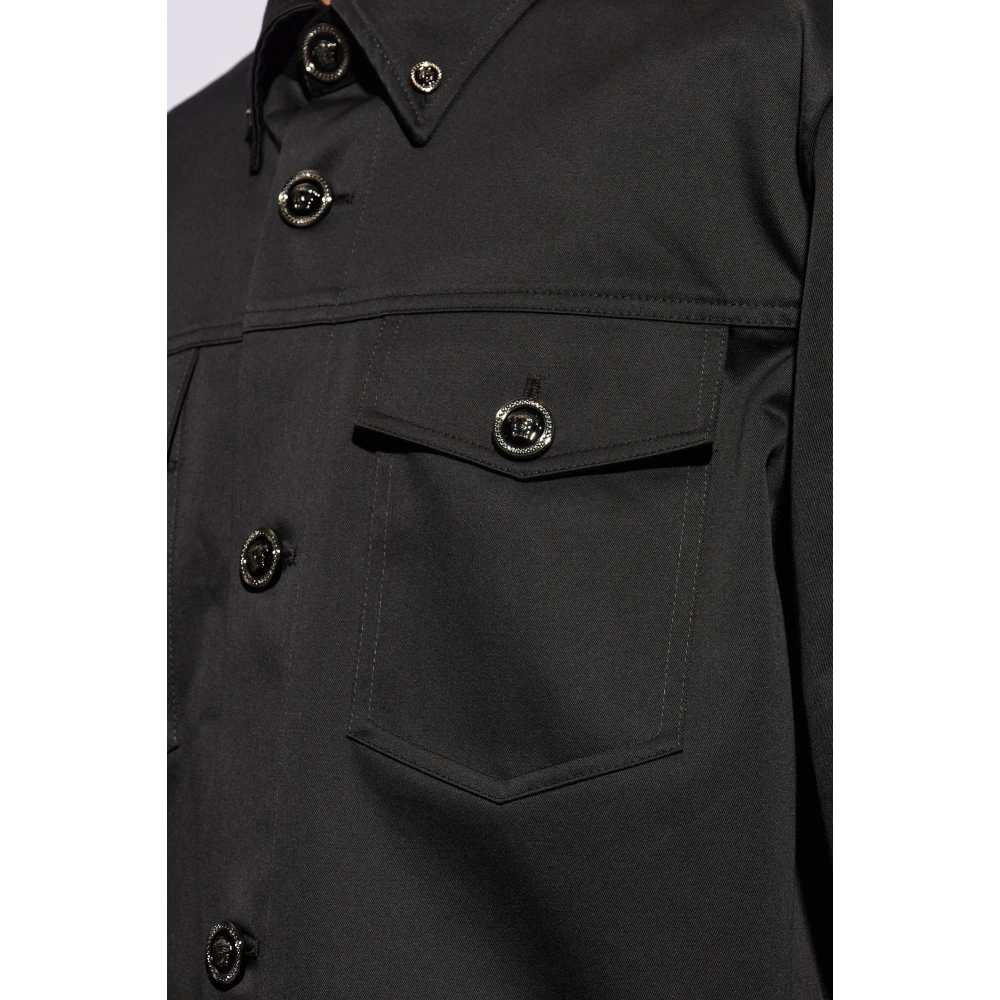 Versace Overhemd met zakken Black Heren