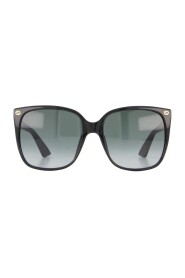 Czarne/Szare Okulary przeciwsłoneczne CAT EYE z acetatu