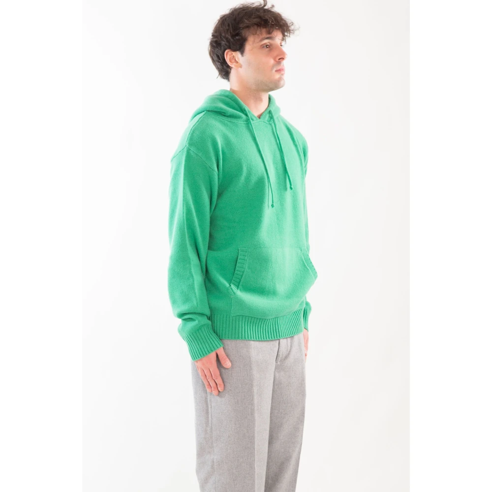 Seven Gauge Capuchon Lamswol Trui Green Heren