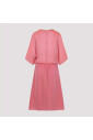 robe-midi-soie-rose-orange-mousseline