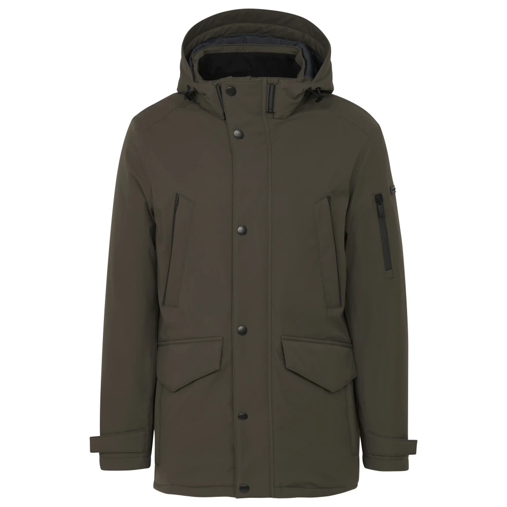 Bugatti Sportieve Parka met Afneembare Capuchon Green Heren