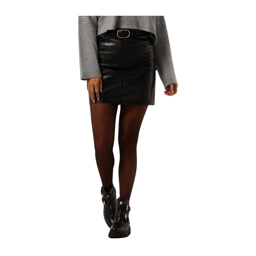 Twinset Zwarte Minirok Elegant Look Black Dames