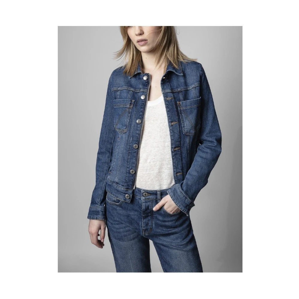 Zadig & Voltaire Modieuze Jas Blue Dames