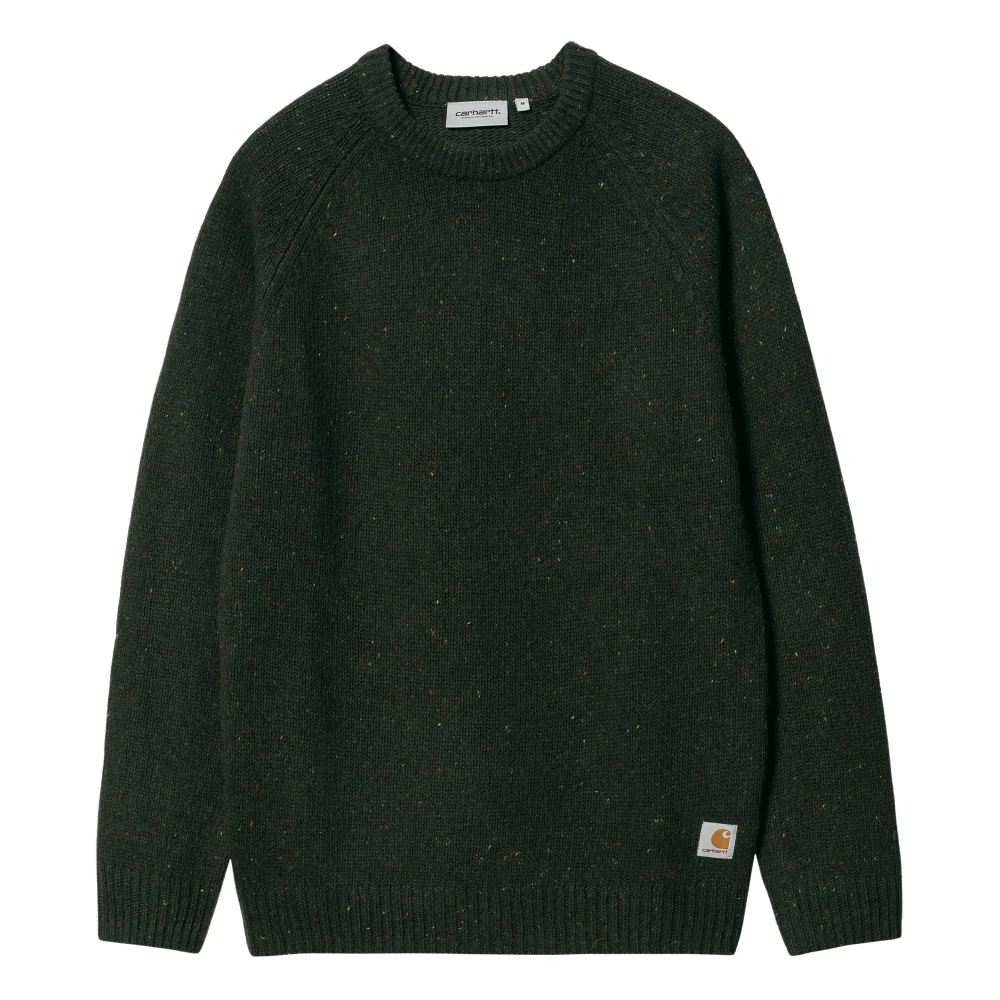 Carhartt WIP Anglistic Sweater Wollen Trui Green Heren