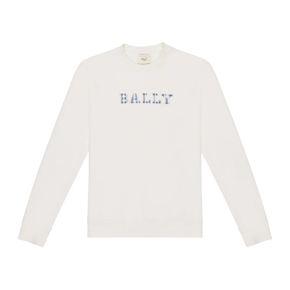 Bally Logo Crewneck Sweatshirt White Dames