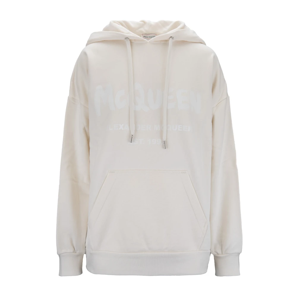Alexander mcqueen Hoodie met trekkoord Beige Dames