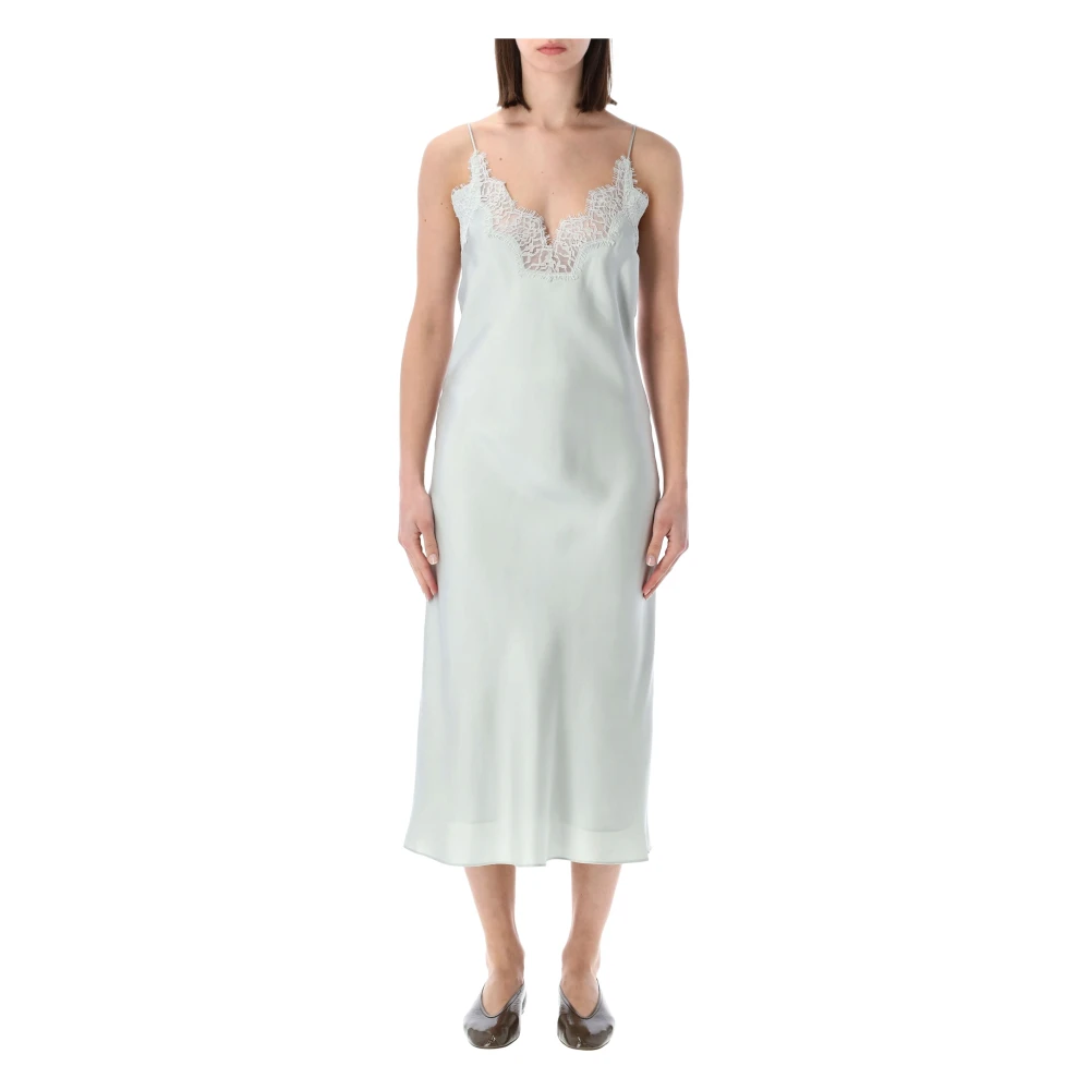 Róhe Women's Green Slipdress Silk - Midi Dresses - M - Dresses