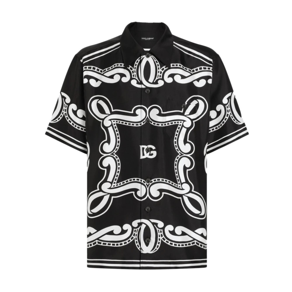 Dolce & Gabbana Bandana Shirt Zwart Stijl Hn9Ra Black Heren