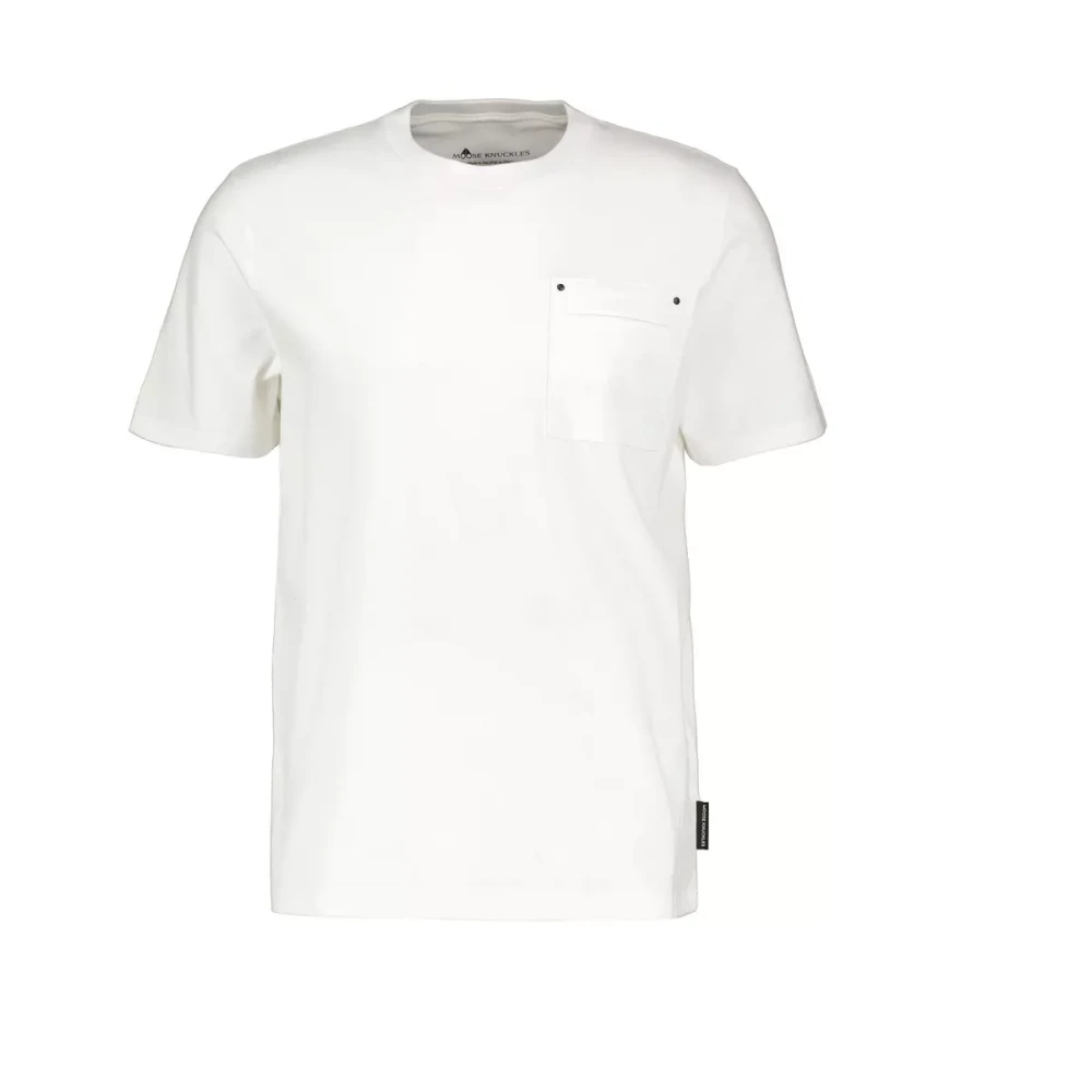 Moose Knuckles Klassiek Katoenen T-Shirt White Heren