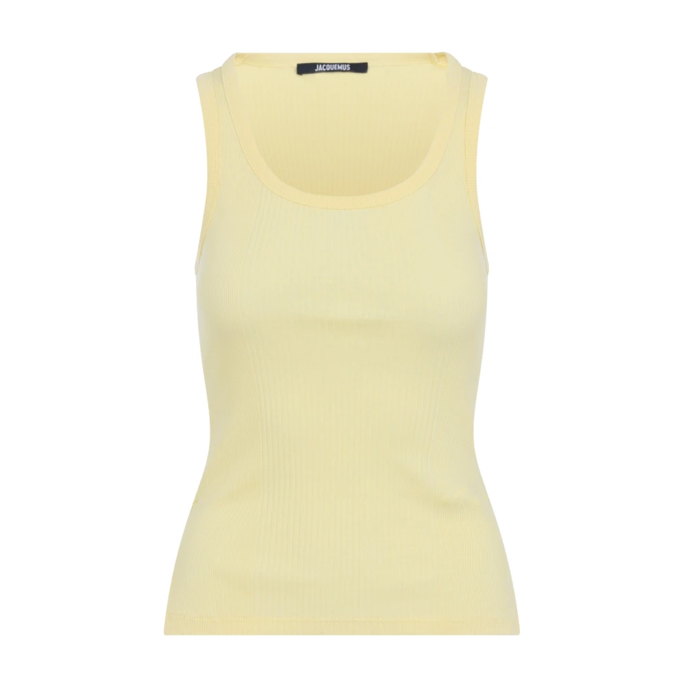 Jacquemus Yellow Le Marcel Rond Carre Top - Female - Sleeveless Tops - M - Tops