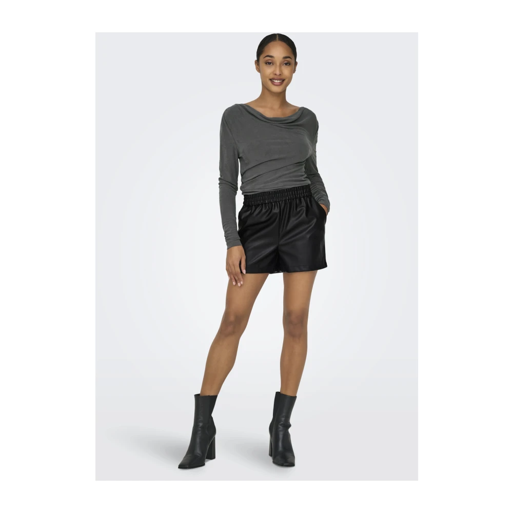 Jacqueline de Yong Leren Dames Shorts Black Dames