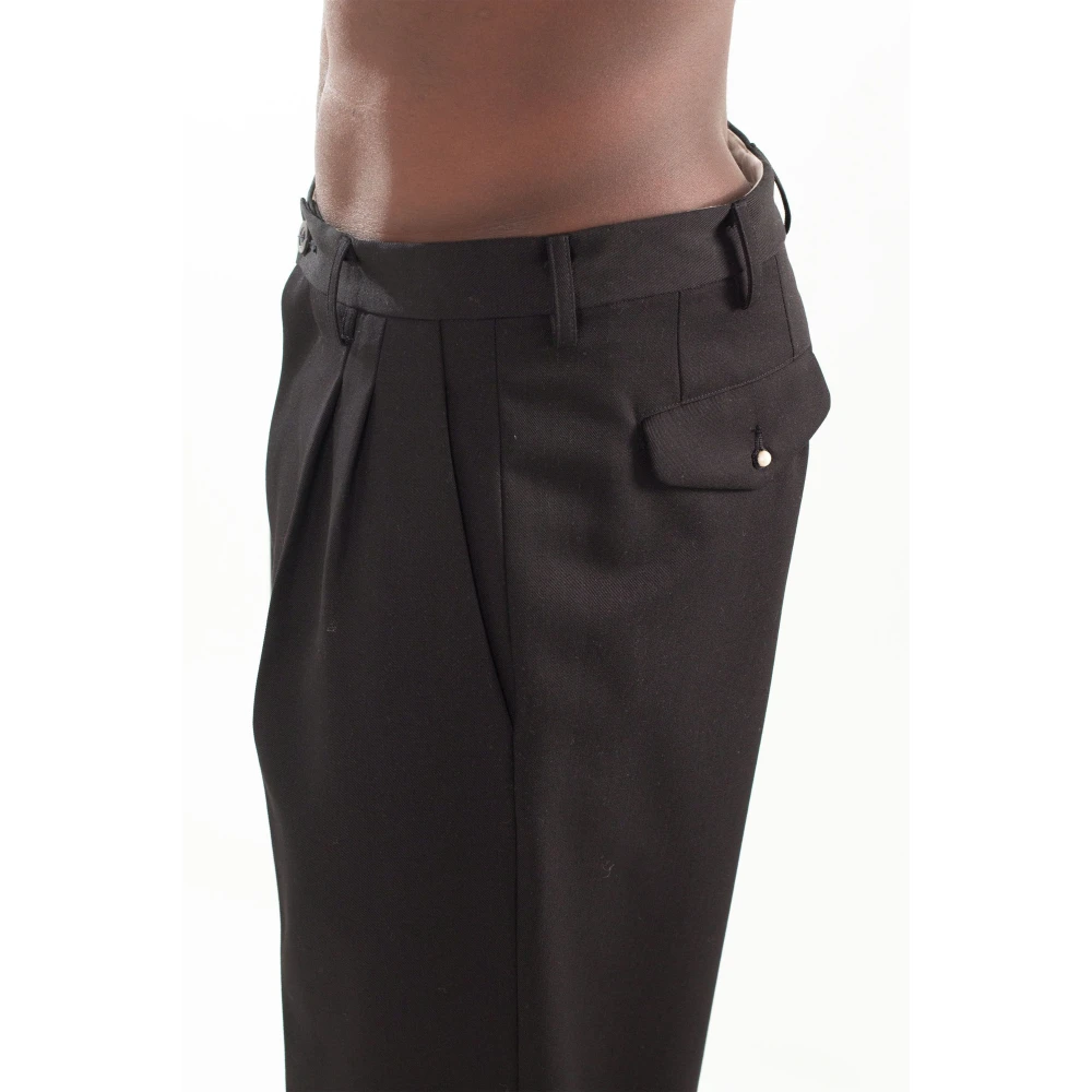 Magliano Geplooide Broek met Zijrits Black Heren