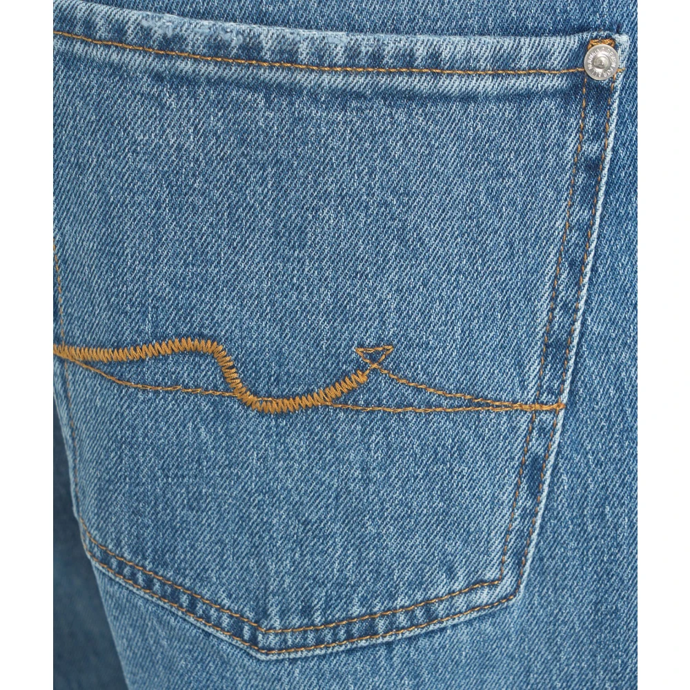 7 For All Mankind Blauwe Jeans The Straight Underline Blue Heren