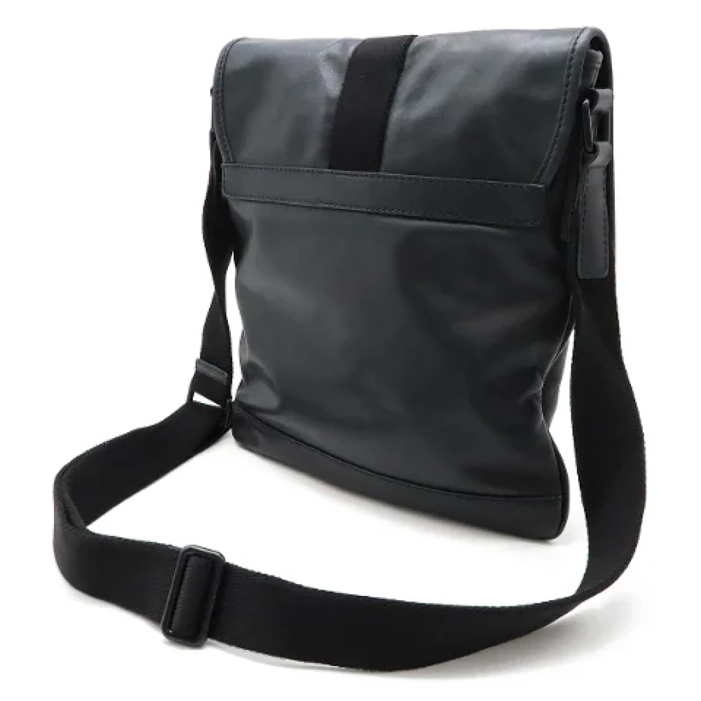 Burberry Vintage Pre-owned Leather shoulder-bags Black Dames