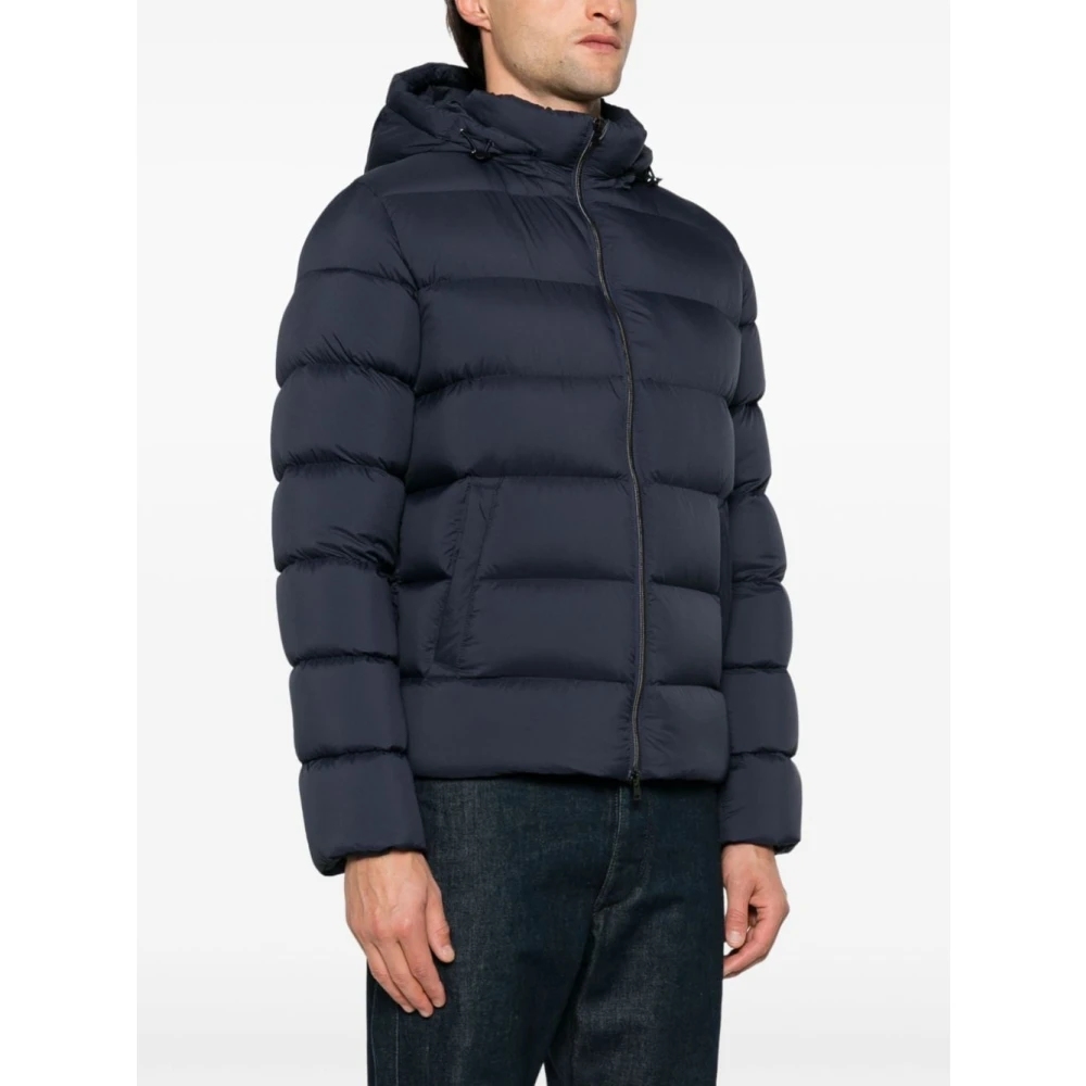Herno Blauwe Parka Jas voor Mannen Blue Heren