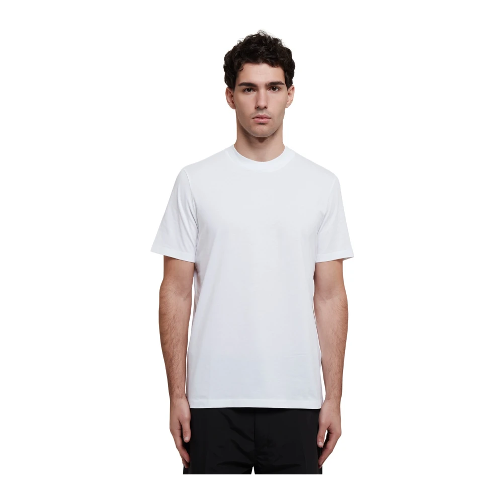 Jil Sander Witte katoenen T-shirt met korte mouwen White Heren