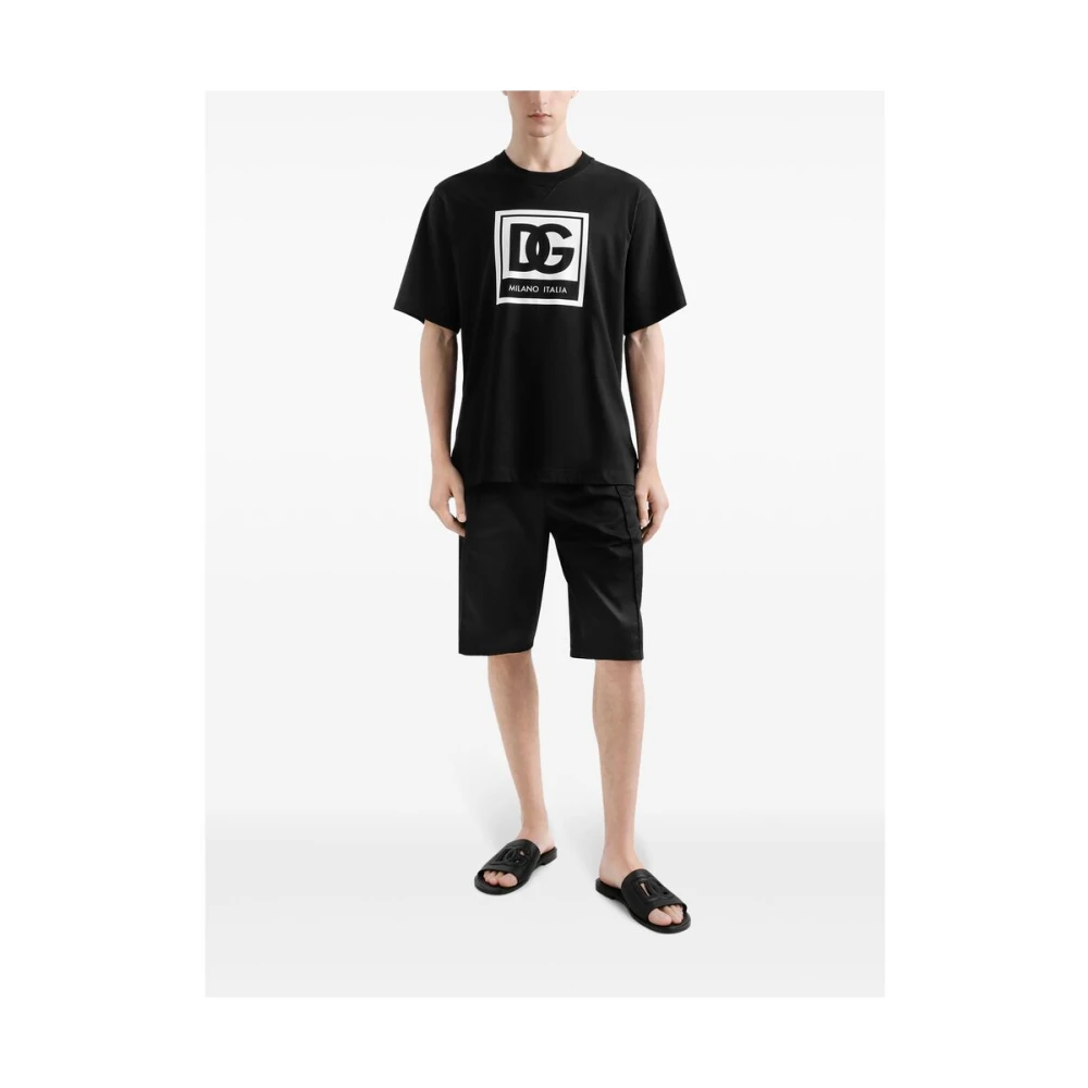 Dolce & Gabbana Zwart Crew Neck T-shirt Black Heren