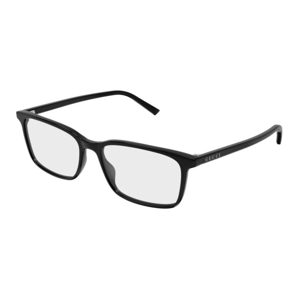 Gucci Unisex Black Glasses, 55 Mm, Rectangular Eyeglasses