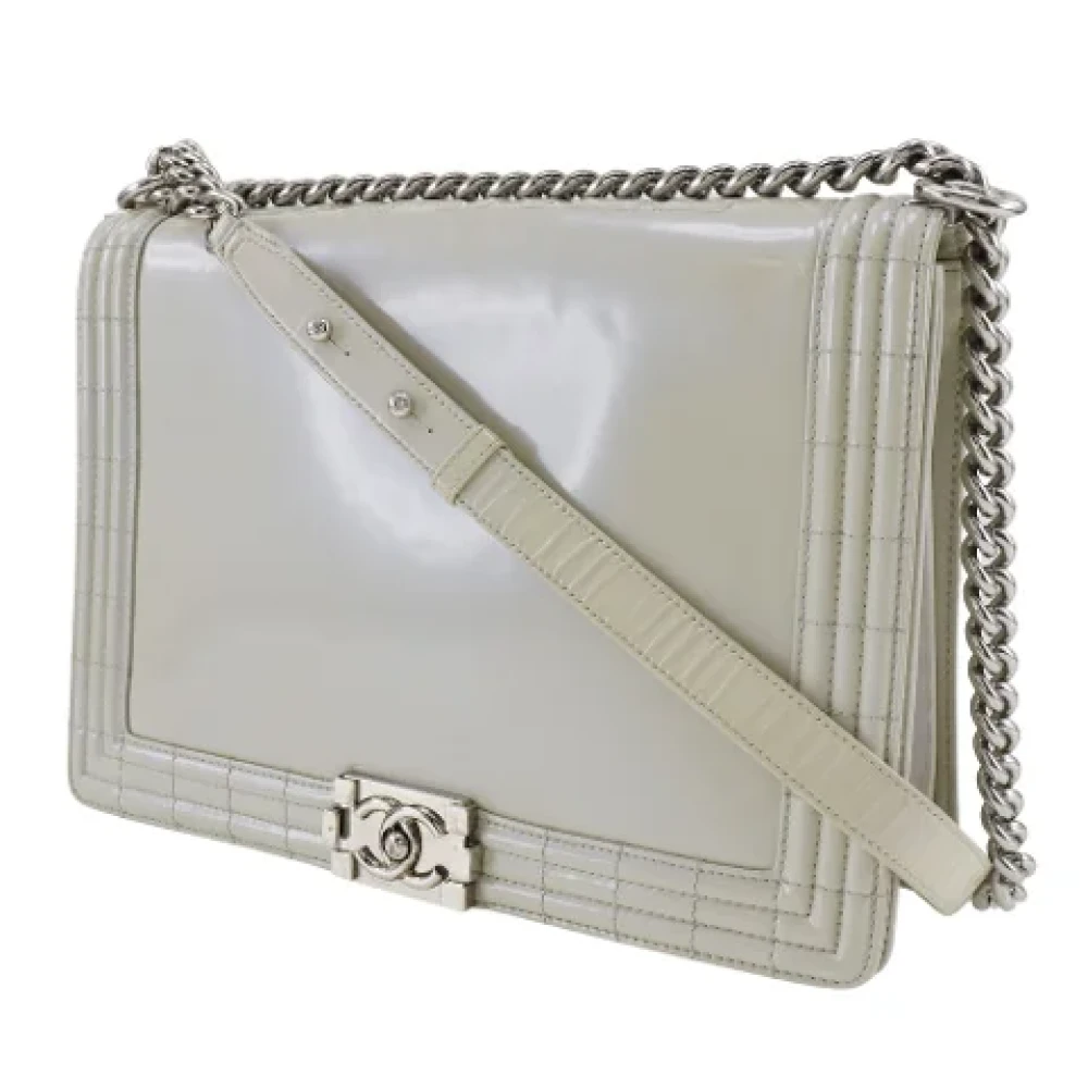 Chanel Vintage Pre-owned Leather chanel-bags White Dames