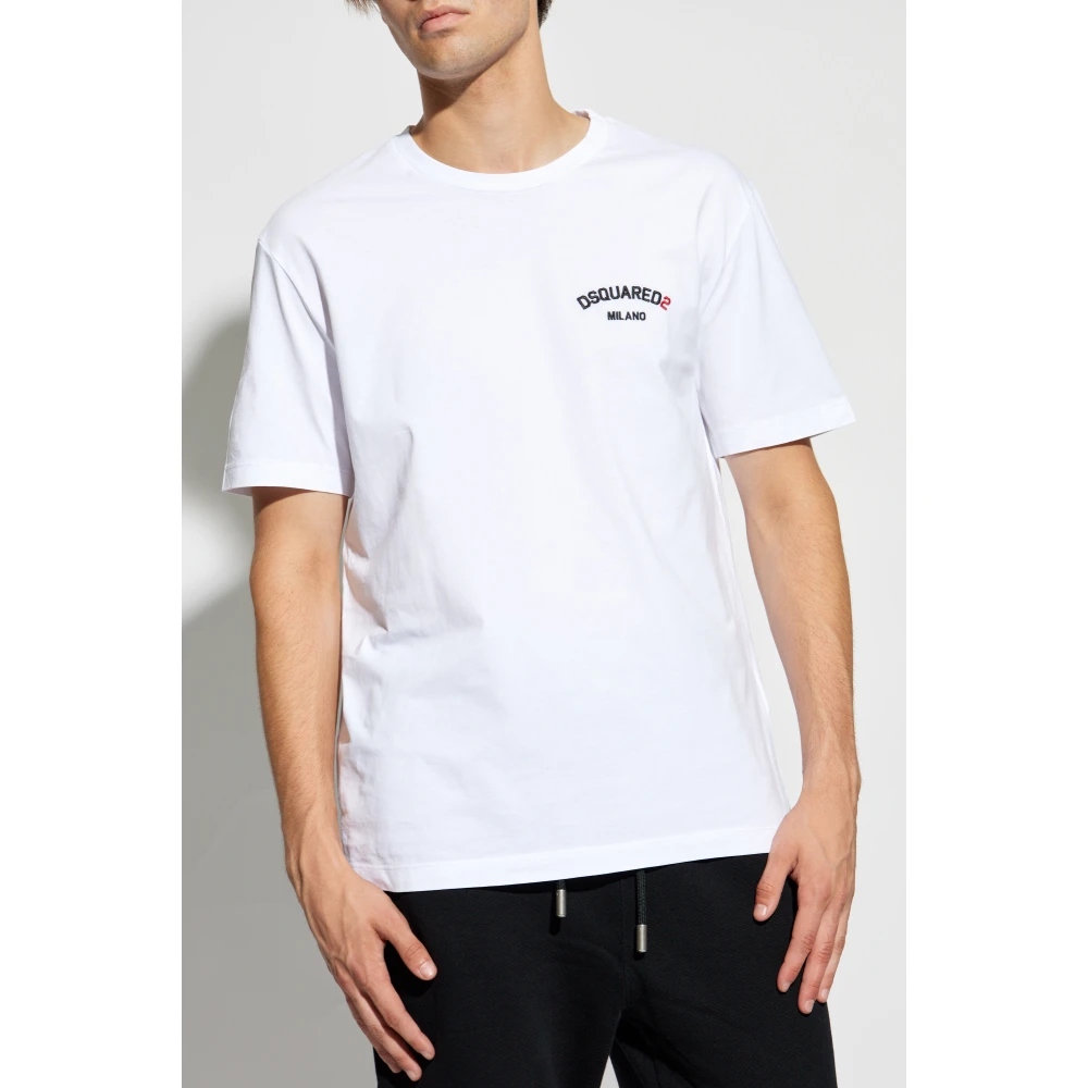 Dsquared2 Logo T-shirt White Heren