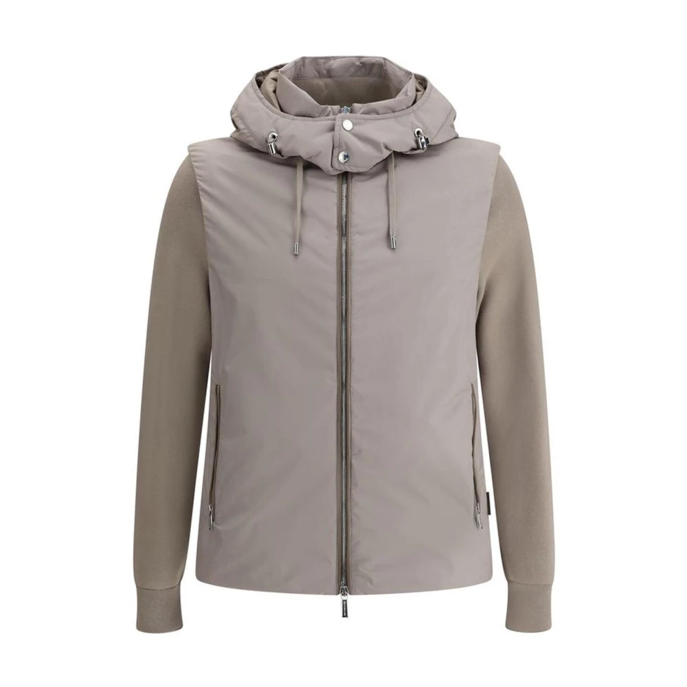 Moorer Uomo Beige - Giacca Imbottita Con Cappuccio Removibile - Jackets - L