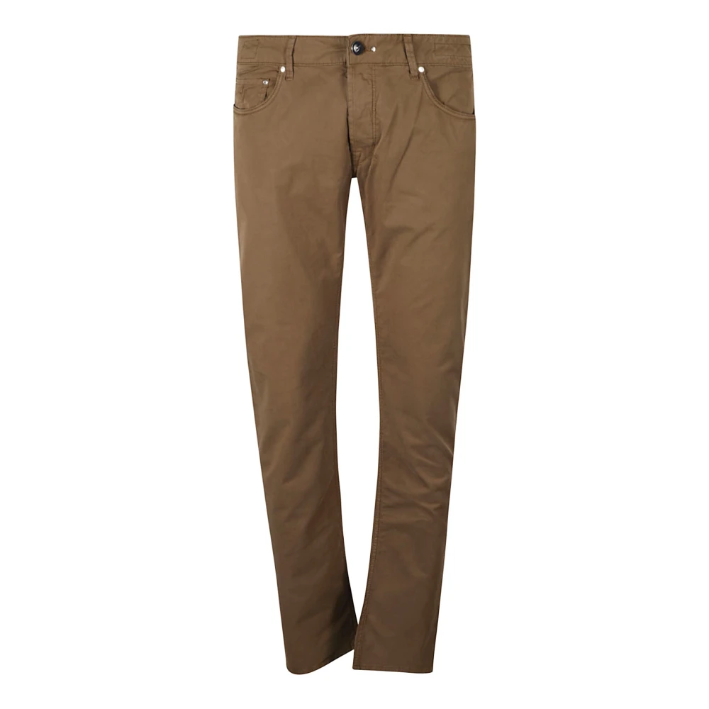 Hand Picked Trousers Brown Heren