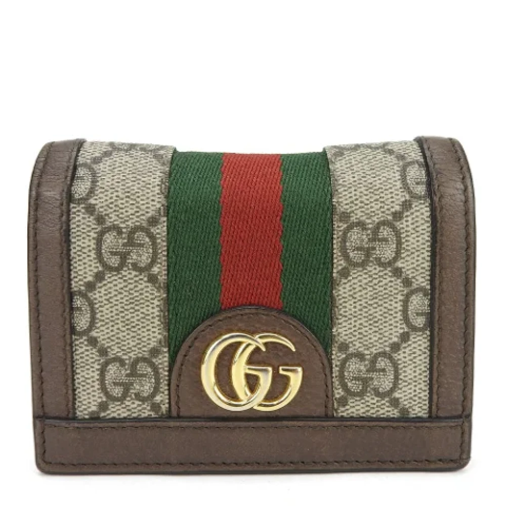 Gucci Vintage Pre-owned Canvas wallets Beige Dames