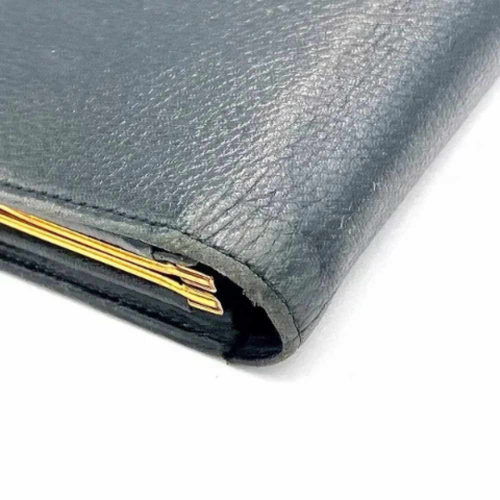 Yves Saint Laurent Vintage Pre-owned Leather wallets Black Dames