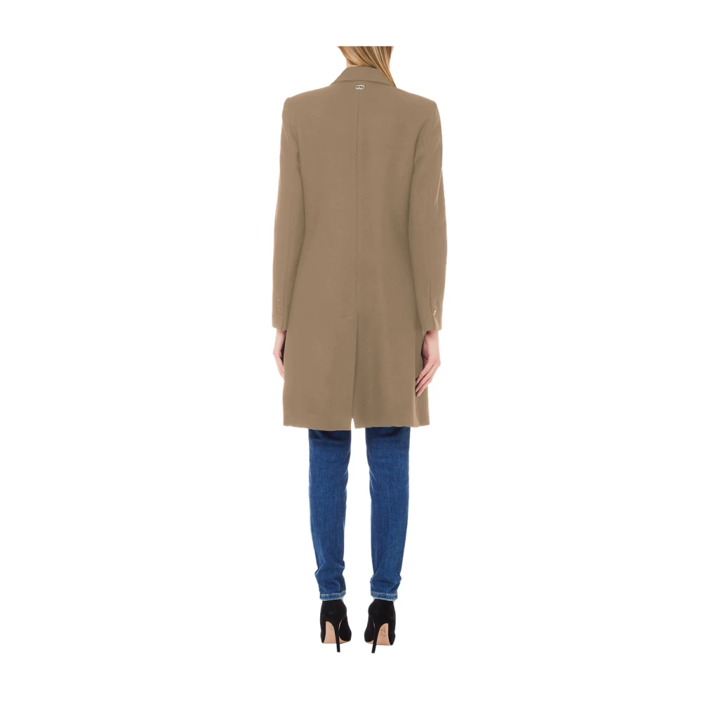 Liu Jo Tijdloze Beige Basisjas Brown Dames