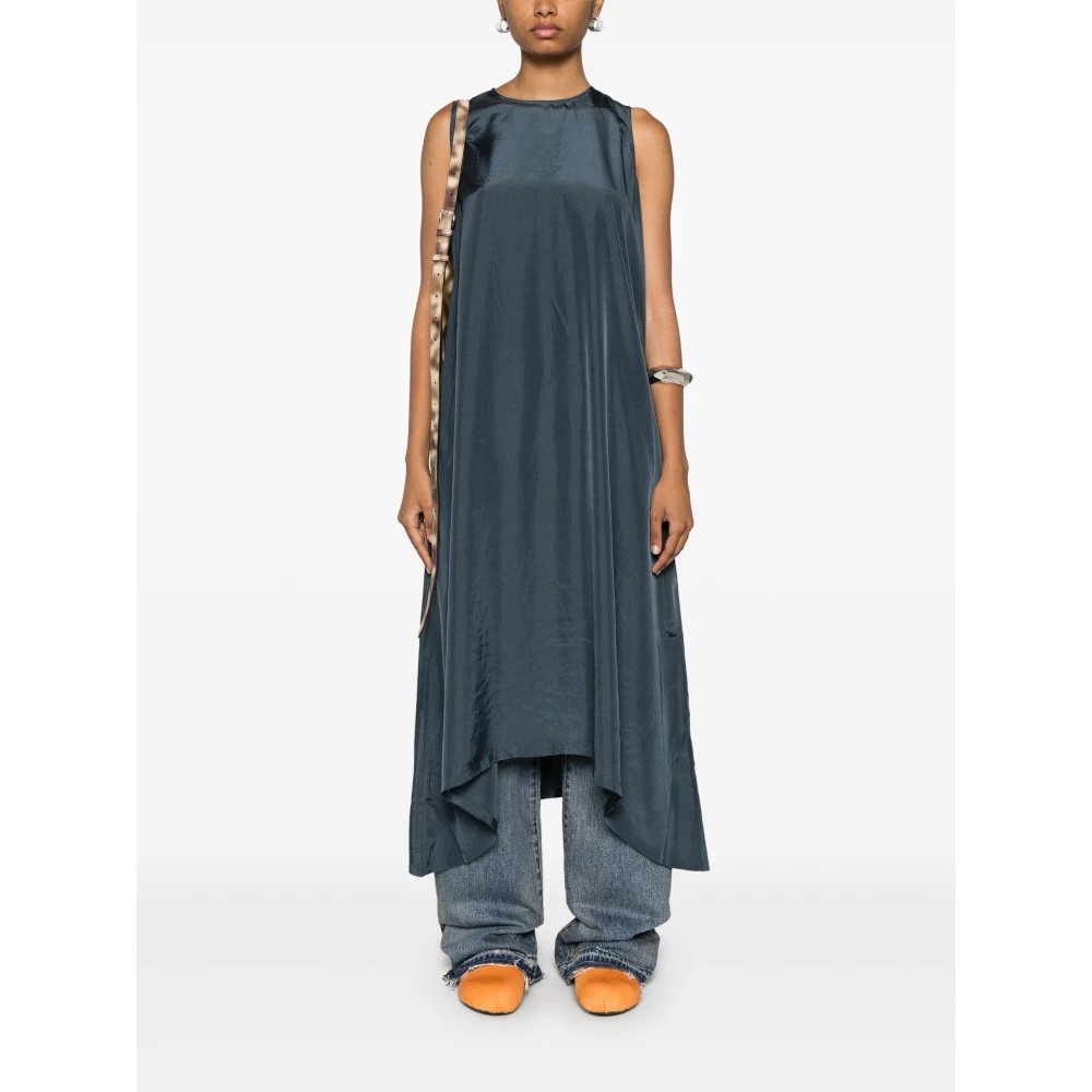 Acne Studios Gekreukte Midi Jurk Gray Dames