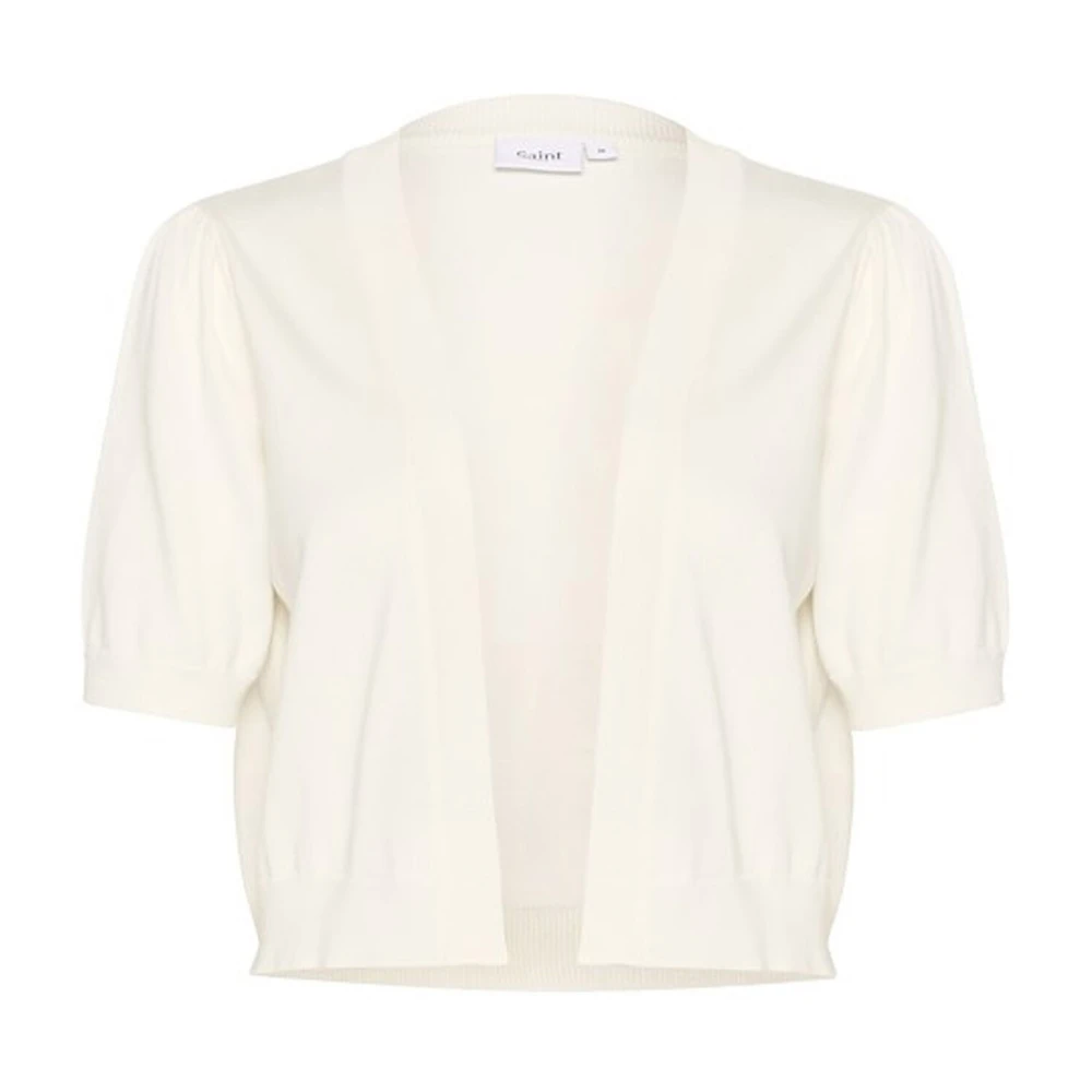 Saint Tropez Bolero Gebreid IJs 3 4 Mouwen Beige Dames