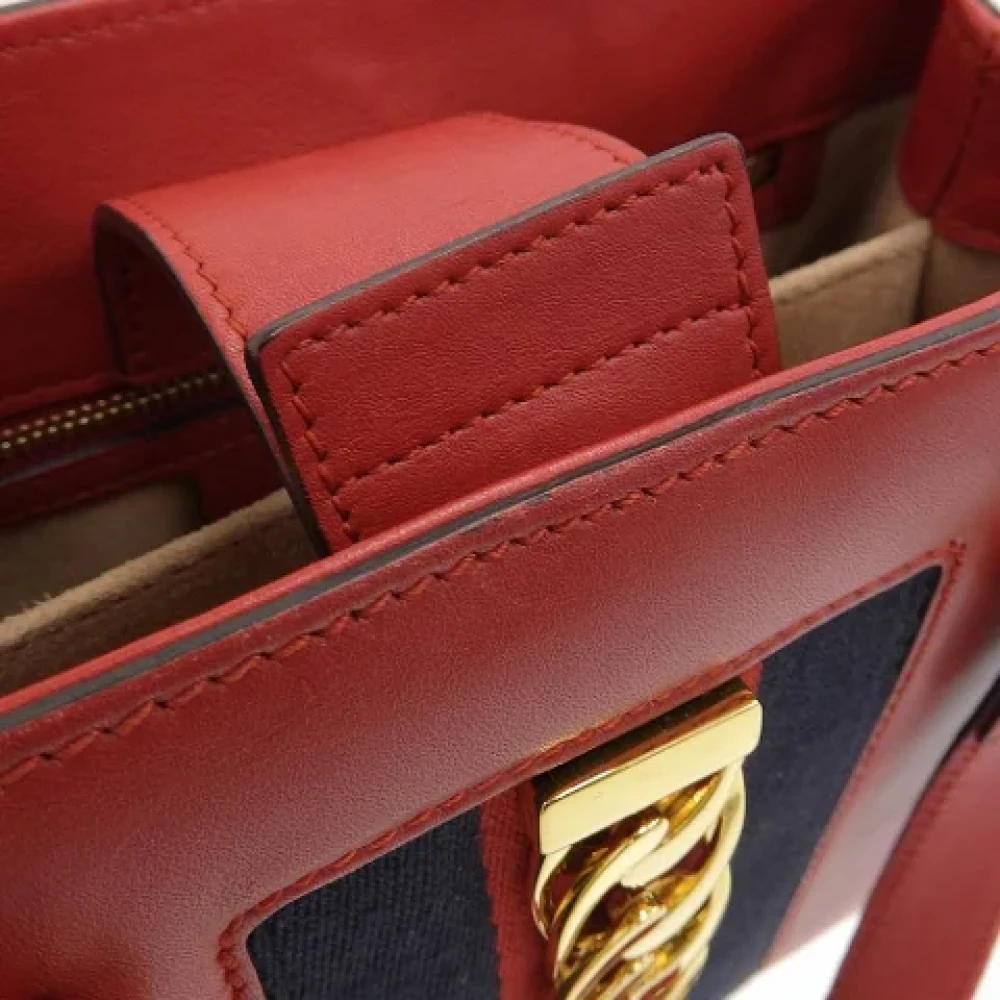Gucci Vintage Pre-owned Leather handbags Red Dames