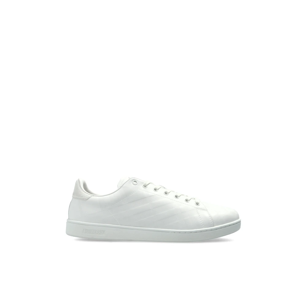 Burberry Men's White Set Leather Trainers - Sneakers - 9 Uk - Shoes