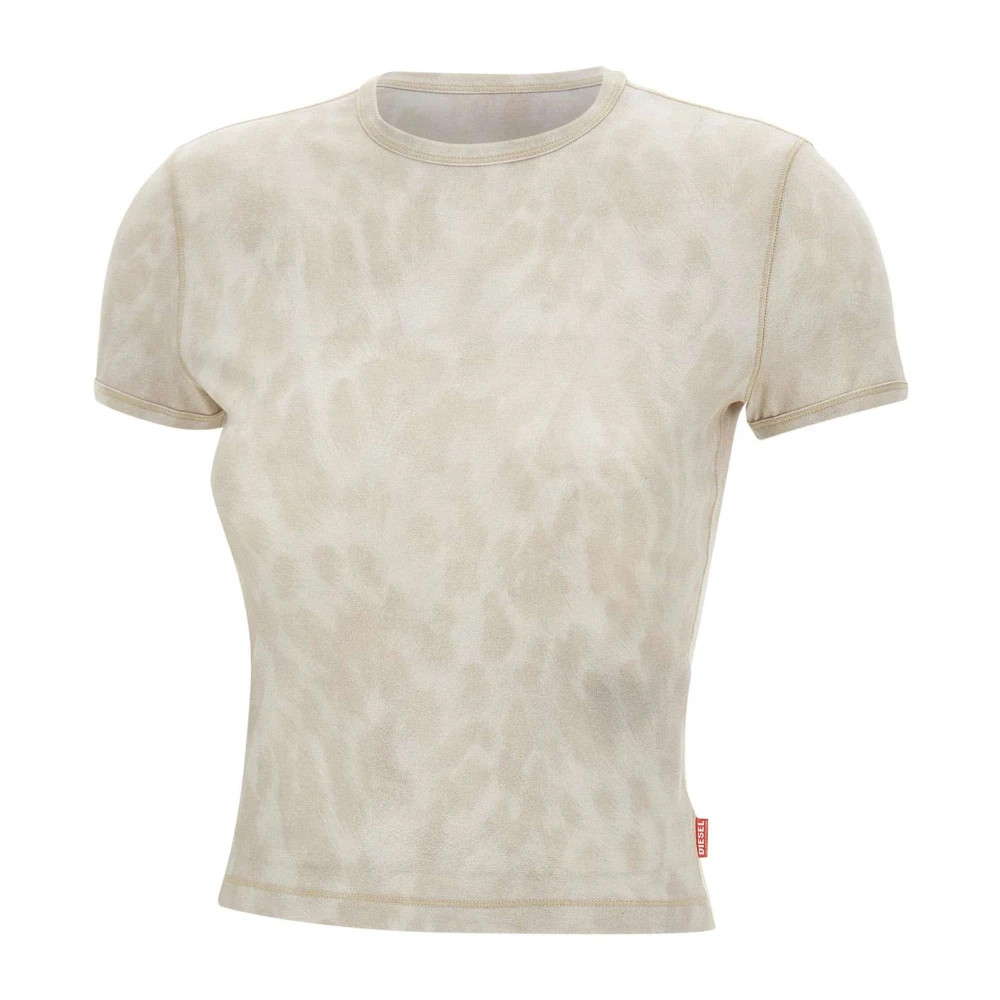 Diesel Women's Beige T-Anima T-Shirt - T-Shirts - S - Tops